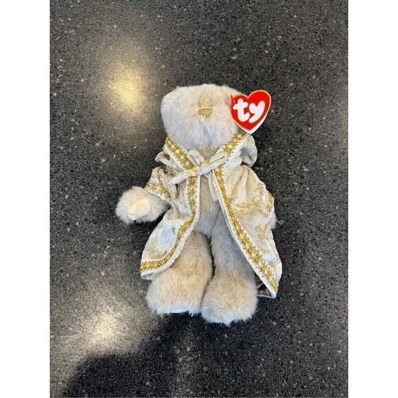 TY Beany Bear 1993 Christmas Bear Gwendolyn Beany Bear With Tag - Picture 4 of 6